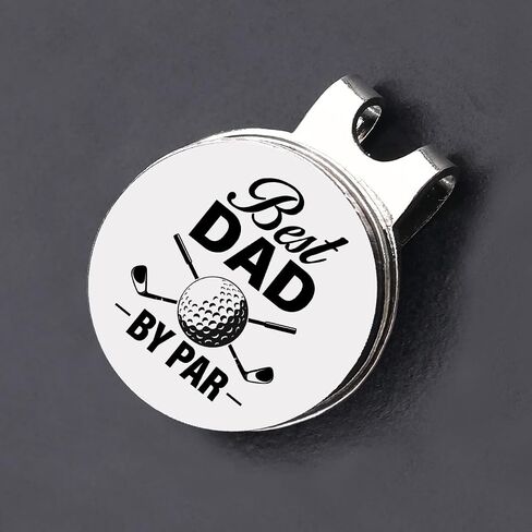 Funny Golf Gifts for Men Dad, Best Dad by Par Golf Ball Marker with Magnetic Hat Clip Stainless Steel, Novelty Golfing Accessories Gift for Dad Husband Birthday Christmas Father's Day in Saudi Arabia