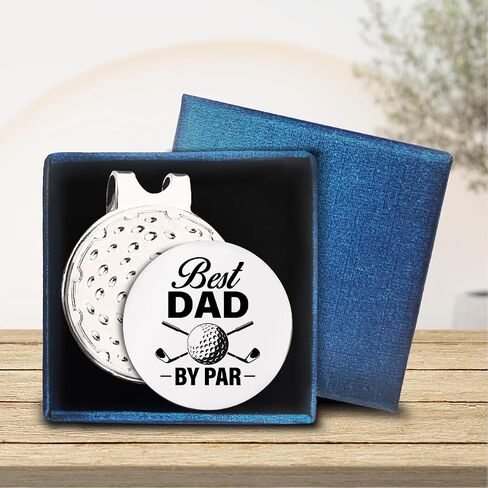 Funny Golf Gifts for Men Dad, Best Dad by Par Golf Ball Marker with Magnetic Hat Clip Stainless Steel, Novelty Golfing Accessories Gift for Dad Husband Birthday Christmas Father's Day in Saudi Arabia