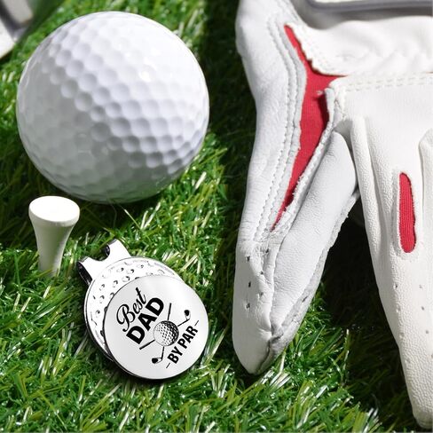 Funny Golf Gifts for Men Dad, Best Dad by Par Golf Ball Marker with Magnetic Hat Clip Stainless Steel, Novelty Golfing Accessories Gift for Dad Husband Birthday Christmas Father's Day in Saudi Arabia