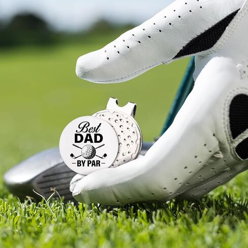 Funny Golf Gifts for Men Dad, Best Dad by Par Golf Ball Marker with Magnetic Hat Clip Stainless Steel, Novelty Golfing Accessories Gift for Dad Husband Birthday Christmas Father's Day in Saudi Arabia