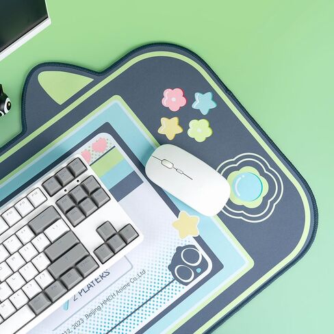 YOCORE لوحة ماوس كبيرة مسند لوحة ماوس ألعاب لطيفة، قاعدة مكتب طويلة غير قابلة للانزلاق، لوحة ماوس متينة كبيرة ممتدة للوحة المفاتيح مع حواف مخيطة لمكتب العمل HEI in Kuwait