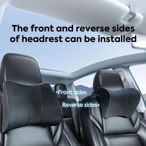 وسادة الرقبة وسادة مسند رأس السيارة من الإسفنج الذكي لطراز تسلا Y/3، تدعم فقرات العنق والرأس، مخملية ناعمة، ارتفاع قابل للتعديل in Kuwait