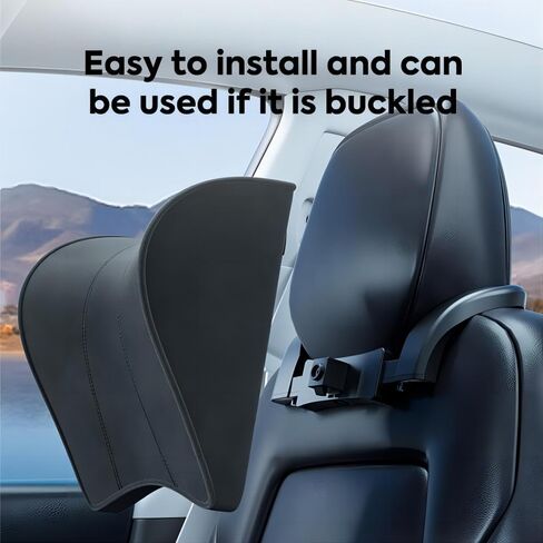 وسادة الرقبة وسادة مسند رأس السيارة من الإسفنج الذكي لطراز تسلا Y/3، تدعم فقرات العنق والرأس، مخملية ناعمة، ارتفاع قابل للتعديل in Kuwait