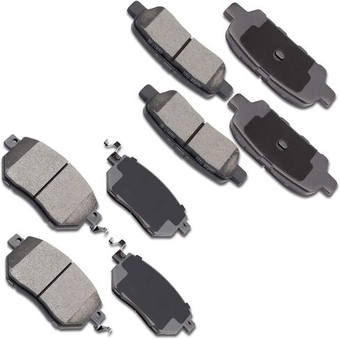 OCPTY Ceramic Brake Pads Front Rear Brake Pads Set 8pcs fit for 03-05 for Infiniti FX35,03-05 for Infiniti FX45,05-06 for Nissan Altima,04-08 for Nissan Maxima,03-07 09-12 for Nissan Murano in Kuwait