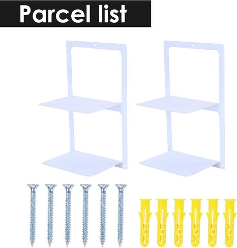 Invisible Book Shelf Floating Hanging Bookshelf Wall 2 Tier Floating Book Shelves for Wall, Metal Vertical Bookshelf, Spine Bookshelf for Living Room, Home, Office, Black,B Style in Saudi Arabia