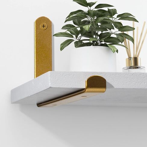 Afuly Floating Shelves for Wall, 24 inch White Wall Shelf for Bathroom Living Room Bedroom, Wall Mounted Bathroom Shelf Organizer Over Toilet Storage Shelf Modern Decor in Saudi Arabia