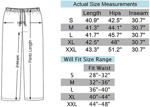 Lavenderi Men’s Soft Woven Cotton Pajama Pants, Long Pajama Bottoms with Drawstring and Pockets in Saudi Arabia