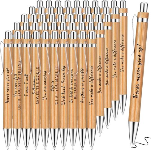 50 قلمًا ملهمًا، مجموعة أقلام، أقلام حبر جاف مع اقتباسات ملهمة، أقلام مخصصة مضحكة، أقلام حبر سوداء، مجموعة أقلام جل، أقلام شكر، هدايا ملهمة للنساء والرجال، ملهمة in Kuwait