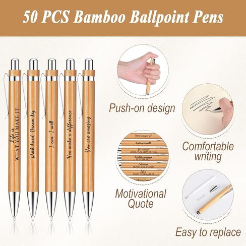 50 قلمًا ملهمًا، مجموعة أقلام، أقلام حبر جاف مع اقتباسات ملهمة، أقلام مخصصة مضحكة، أقلام حبر سوداء، مجموعة أقلام جل، أقلام شكر، هدايا ملهمة للنساء والرجال، ملهمة in Kuwait