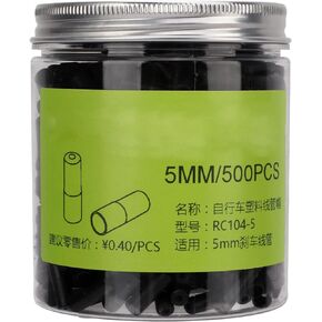 VBESTLIFE Brake Cable Housing Ferrule End , 500pcs Plastic 5mm Brake Wire Housing Ferrule End