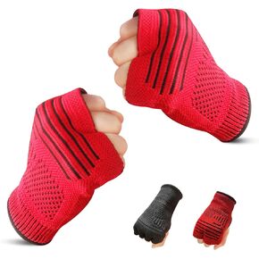 JPP Boxing Hand Wraps Inner Gloves Men Women, Half Finger Elasticated Bandages, Under Mitts Fist Protection, Muay Thai, Kickboxing, MMA, Martial Arts Speed Bag Punching Training