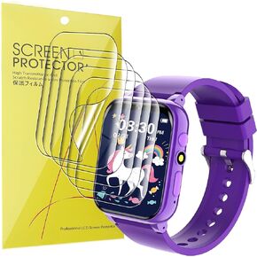 Compatible for Sedzofan Kids Smart Watches Screen Protector, Lamshaw [6 Pack] Full Coverage TPU Clear Film Compatible for Sedzofan D10, Spodus D10, Fiechcco D10, Wiszodet 1.69 Inches Kids Smart