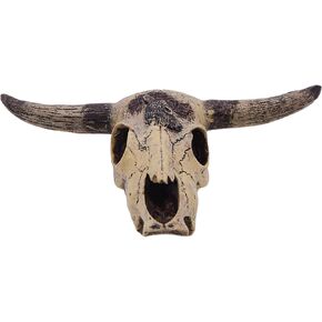 Saim Cattle Skull Aquarium Decoration, Skull Fish Tank Decorations Bearded Dragon Tank Decor, Fish Turtle Hidden Reptiles Hideouts Decorations Animal Skull Decor Cave Landscape