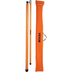 VEVOR Load Height Measuring Stick, 15' Sturdy Fiberglass Truck Height Stick with Adjustable Pole, Non-conductive Truck Height Measuring Stick with Carrying Bag, Height Stick for Trucks, Car Haulers