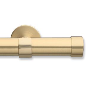 Cambria® Designer Series - Premium 10 foot Custom Curtain Rod - 1-1/8 inch Large Diameter - Non-Adjustable for a Seamless Look - Premium Designer Brackets and End Caps - Brushed Gold Finish
