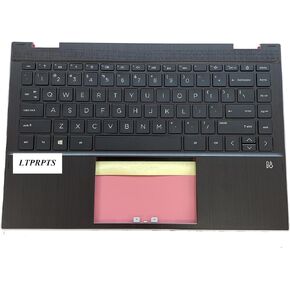 Replacement for HP Pavilion X360 14 DW 14T-DW Laptop Upper Case Palmrest Keyboard Assembly Part L96526-001 L96524-001 6070B1744903 Gray