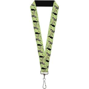 Buckle-Down Movies Lanyard, The Wizard of Oz Wicked Witch of the West and Flying Monkeys, Elastic