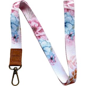 Sunflower Lanyard Keychain - Sunflower Print ID Lanyard for Keys Badge