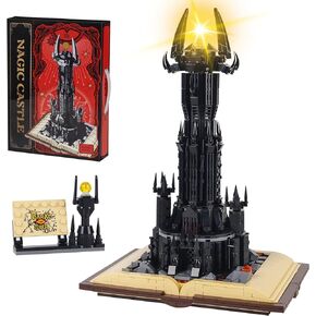 Lord of The Rings Castle Building Blocks Toys,Creator Architecture Dark Tower Magic Book Building Set, Best Gift for 12+ Boys, Girls or Adults.