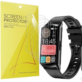 Compatible for EGQINR H31 Fitness Tracker Screen Protector, [6 Pack] Full Coverage TPU Clear Film Compatible for EGQINR H31 1.58" AMOLED Display Smart Watch Fitness Tracker (6 Pack)