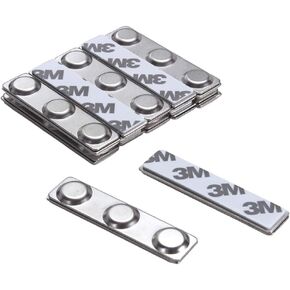 12 Sets Name Badge Magnets, Magnetic Name Tag Holders with 3 Neodymium Magnets