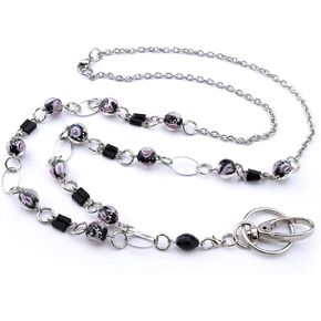 Generous Lanyard for Keys Badge Lanyards for Women ID Necklaces Badge Holder Stainless Steel Chain