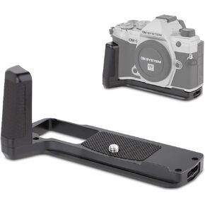 Haoge HG-OM5 Camera Bracket Holder Hand Grip for OM System OM-5 fit Arca Swiss Kirk RRS Benro Quick Release Plate