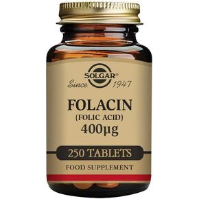 Solgar Folate 666 mcg DFE (Folic Acid 400 mcg), 250 Tablets - Heart Health - Prenatal Support - Non-GMO, Vegan, Gluten Free, Dairy Free, Kosher - 250 Servings