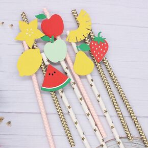 KSCRAFT Fruit Straw Toppers Metal Cutting Dies Stencils for DIY Scrapbooking Decorative Embossing DIY Paper Card