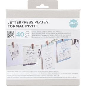 We R Memory Keepers 0633356037521 Printing Plate Letter Press-Formal Invite (40 Pieces)