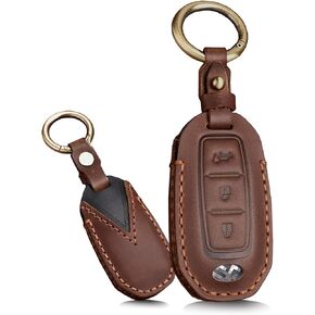ontto 5-button Leather Key Fob Cover Car Key Holder for Infiniti 2020 2023 Stylish Smart Remote Keycover Brown