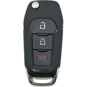 Replacement Key Fob Cover Case fit for Ford F150 F250 Fusion Mondeo S-max Edge Folding Flip Keyless Entry Key Fob Shell (Black)