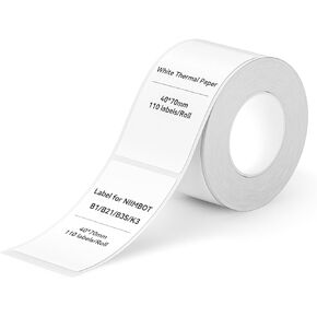 NIIMBOT Labels,1.96"*3.15" (50x80mm) 95 Labels/Roll Self-Adhesive Thermal Label, Compatible with NIIMBOT B1/B21/B3S/B31/K3 Label Printer for Home/Office/Business
