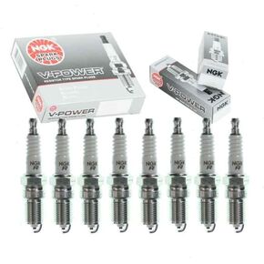 8 pc NGK V-Power Spark Plugs compatible with GMC Sierra 1500 4.8L 5.3L 6.0L 6.2L V8 1999-2013
