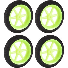 عجلة طائرة طراز Uxcell RC عجلة رياضية صغيرة مقاس 0.15 بوصة × 1.96 بوصة - عجلة 4 قطع