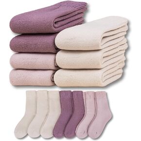 KANAV 7 Pairs Warm Winter Socks for Women Thick Thermal Boot Socks Comfy Slouchy Fuzzy Slipper Socks Cozy Chunky Crew Socks