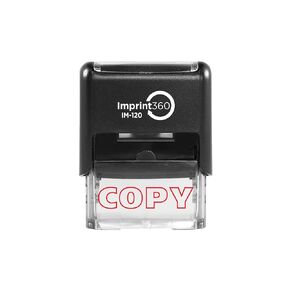 AS-IMP1003 - COPY, Heavy Duty Commerical Quality Self-Inking Rubber Stamp, Red Ink, 9/16" x 1-1/2" Impression Size, Laser Engraved for Clean, Precise Imprints