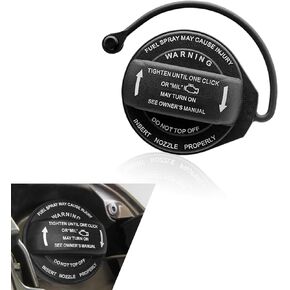 1 PC Car Fuel Tank Cap, Fuel Filler Cap Replacement Parts 5C0201550T 5Q0201550L, Tightly Sealed Waterproof and Dustproof Inner Cover, Compatible with Volkswagen and Audi Models (Black)