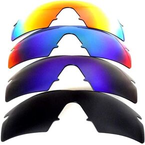 GALAXYLENSE Replacement Lenses For Oakley M Frame Strike Polarized 4 Pairs Black/Blue/Green/Red