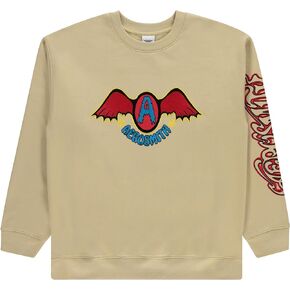 Aerosmith Mens Classic Rock Sweatshirt - Steven Tyler and Joe Perry - Vintage Tour Merch Embroidered Crewneck