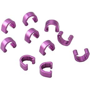 10 Pcs Aluminum Alloy Bike Cable C-Clips Brake Cable Housing Clip Fixed Clamps Brake Derailleur Shifts Cable Clip Aluminum Alloy Bike Cable C-Clips Mountain Bike Gear