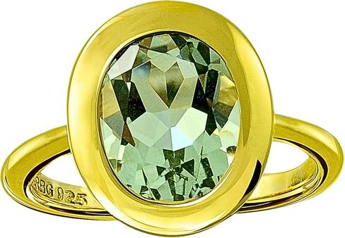 Sterling Silver 925 Ring Genuine Gemstone Oval 10x8 mm with Rhodium-Plated Finish, Bezel-Setting in Saudi Arabia