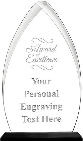 Crown Awards Award of Excellence Acrylic Trophy, 6.75" H Personalized Excellence Award Gift with Custom Engraving Prime in Kuwait