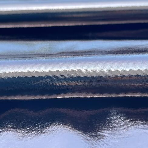 FabricLA | Black Fabric | Metallic Fabric | Foil Lame Spandex Material | 4-Way Stretch Knit Fabric | 60" inches Wide | Fabric by The Yard for Dance wear, Costumes & Decoration - 1 Yard in Kuwait
