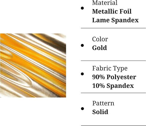 FabricLA | Black Fabric | Metallic Fabric | Foil Lame Spandex Material | 4-Way Stretch Knit Fabric | 60" inches Wide | Fabric by The Yard for Dance wear, Costumes & Decoration - 1 Yard in Kuwait