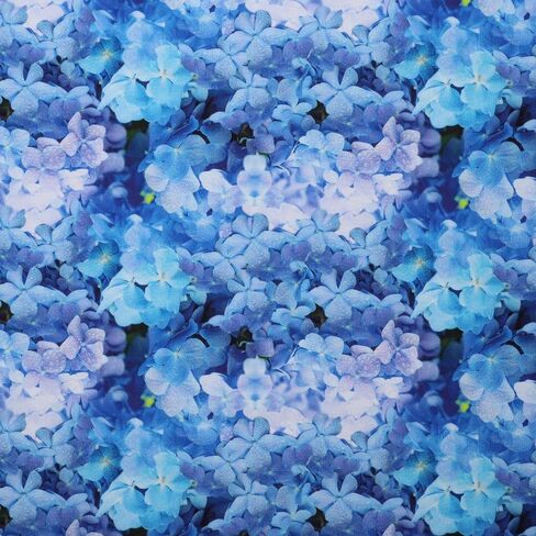 Mook Fabrics Cotton Floral, Blue Cut by The Yard in Saudi Arabia