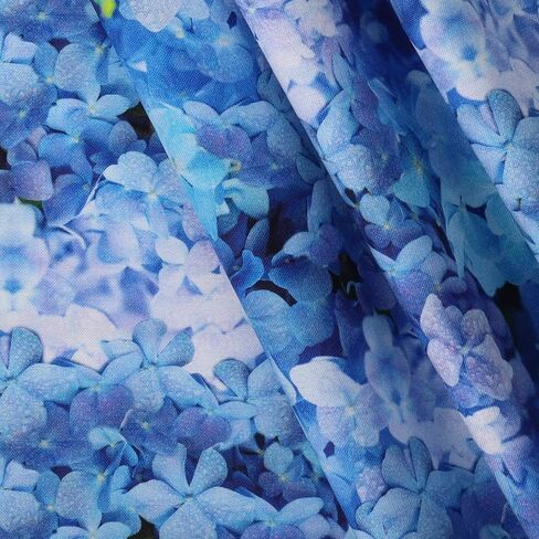 Mook Fabrics Cotton Floral, Blue Cut by The Yard in Saudi Arabia