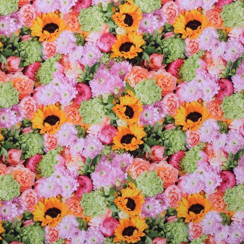 Mook Fabrics Cotton Floral, Blue Cut by The Yard in Saudi Arabia