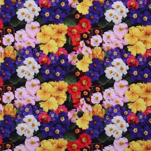 Mook Fabrics Cotton Floral, Blue Cut by The Yard in Saudi Arabia