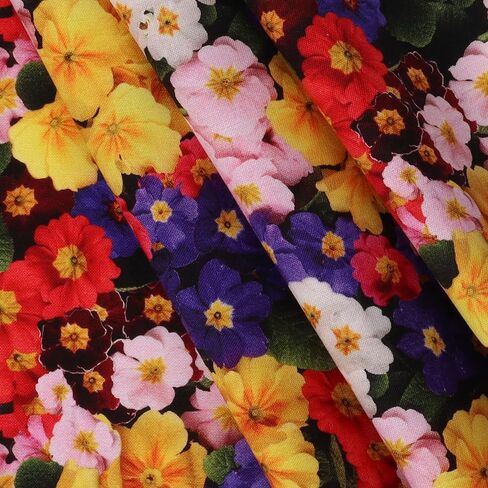 Mook Fabrics Cotton Floral, Blue Cut by The Yard in Saudi Arabia